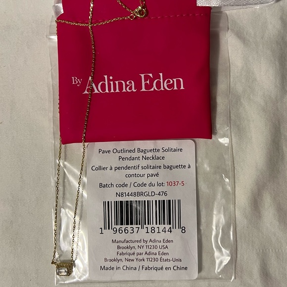 ✨NWT✨ ADINA EDEN Dainty Emerald Pavé Necklace - Picture 6 of 8